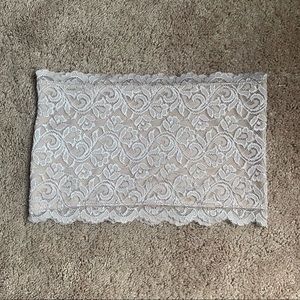Tan Lace Bandeau Top